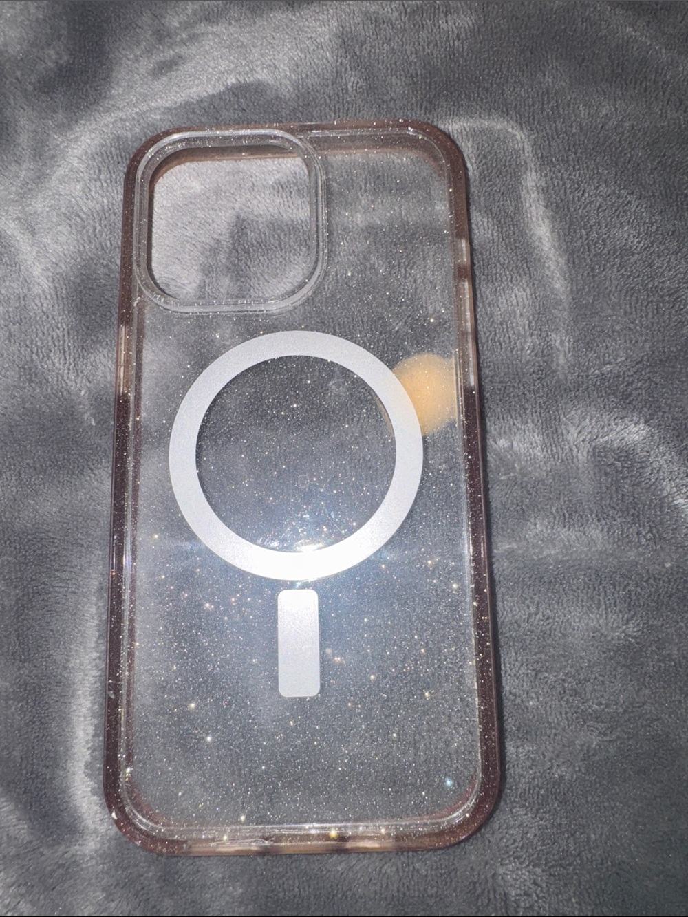 Clear Glitter MagSafe-Compatible Phone Case - Transparent
